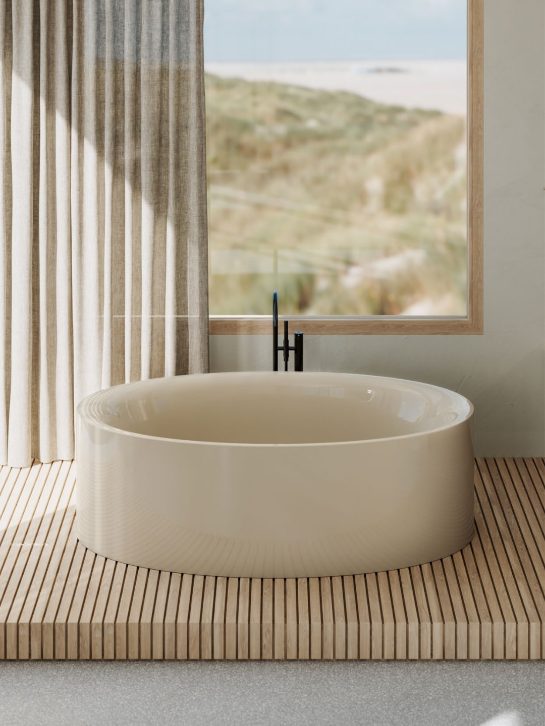 titaniumstaal in moderne badkamer