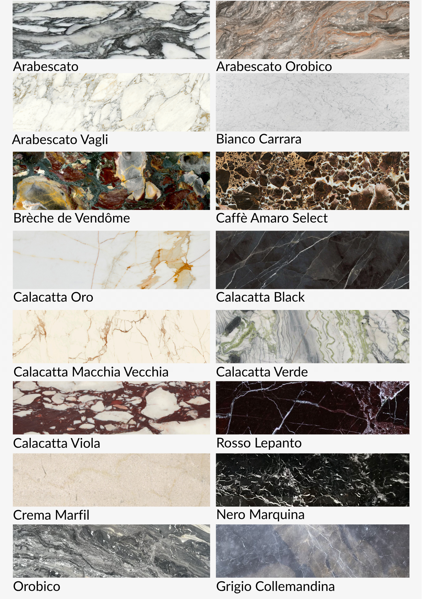 marmer soorten badkamer calacatta carrara arabescato