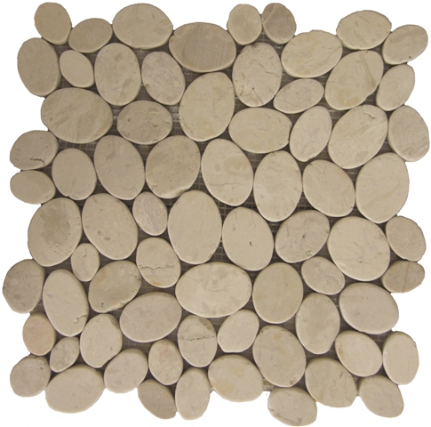 Marmer Oval "White" Ca. 30 x 30 cm per m2