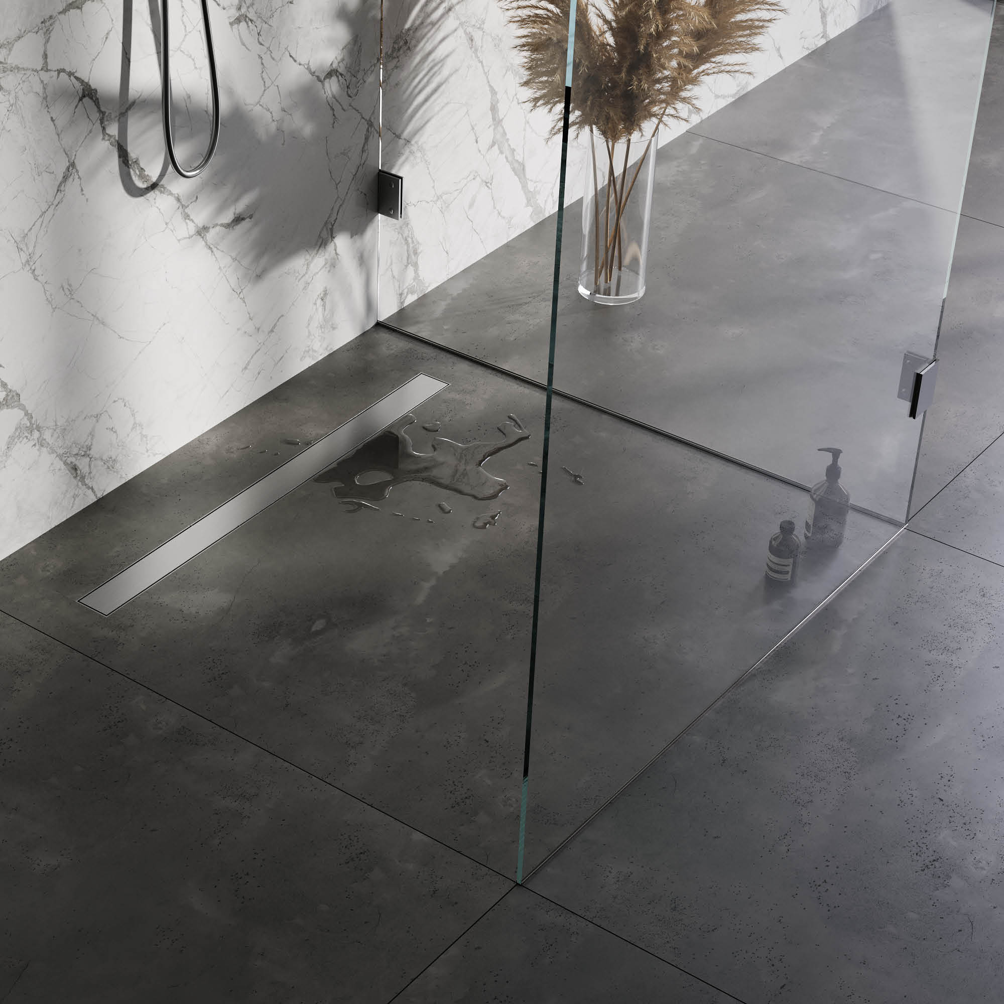 Complete tegelgoot douche Brauer