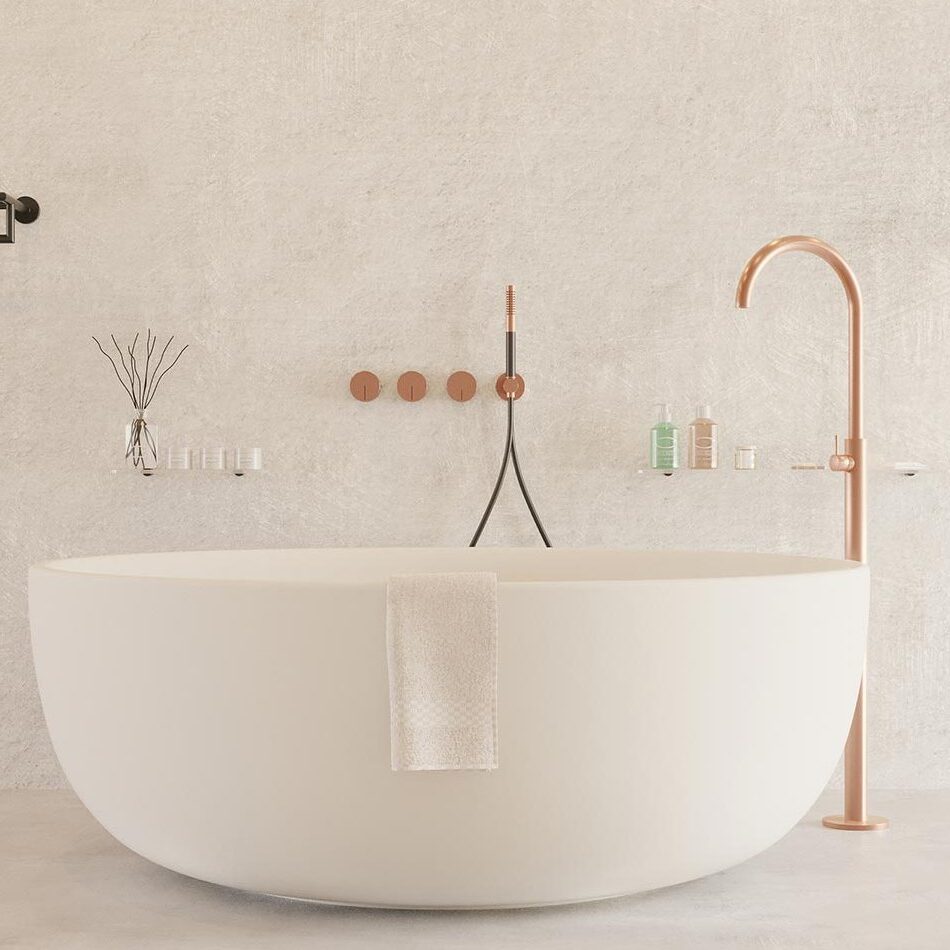 Ideavit Solidround Mat Wit vrijstaand bad