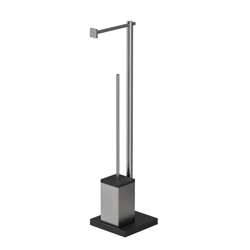 Square accessoires toiletborstel en houder Radomonte
