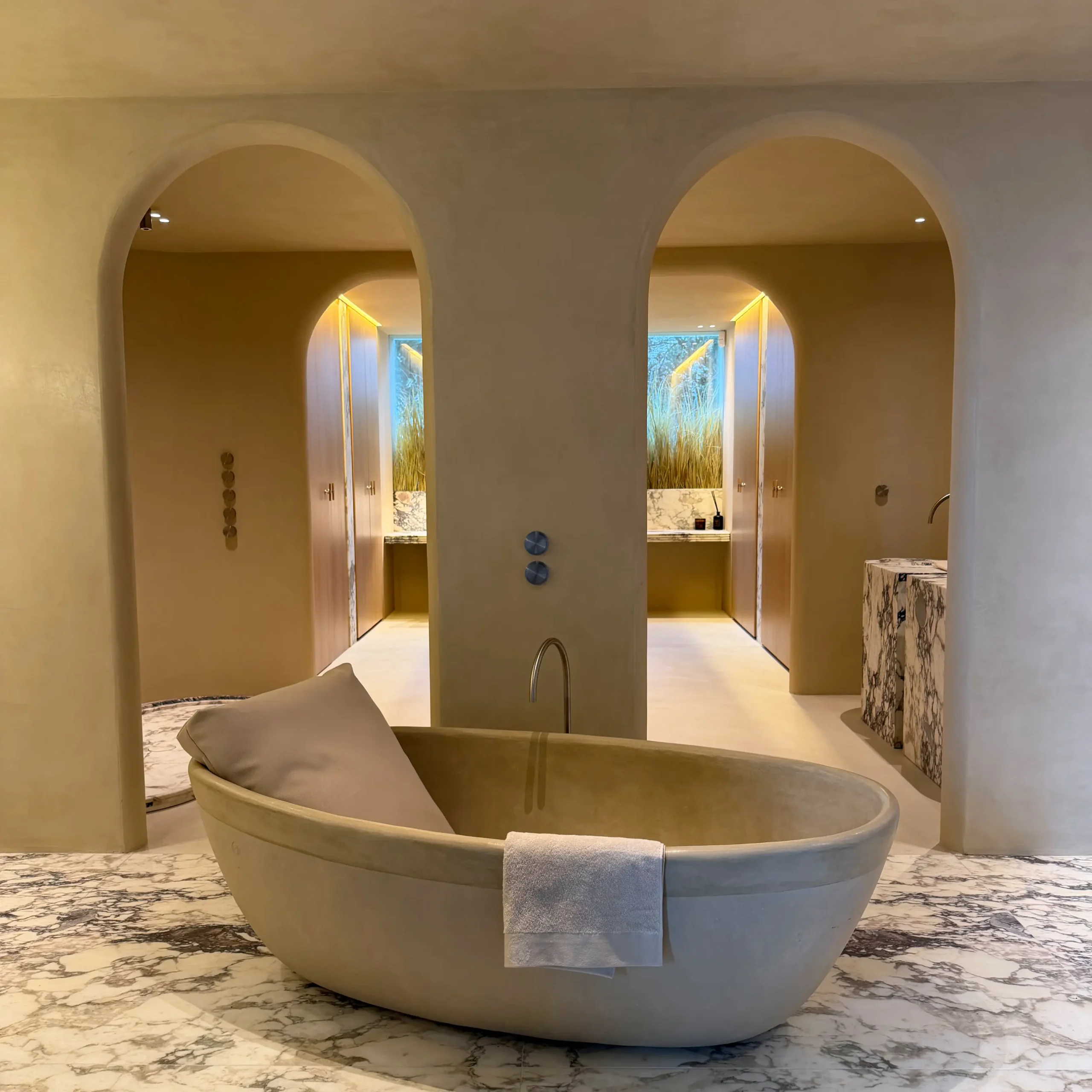 Badkussen Stone Company beige XL