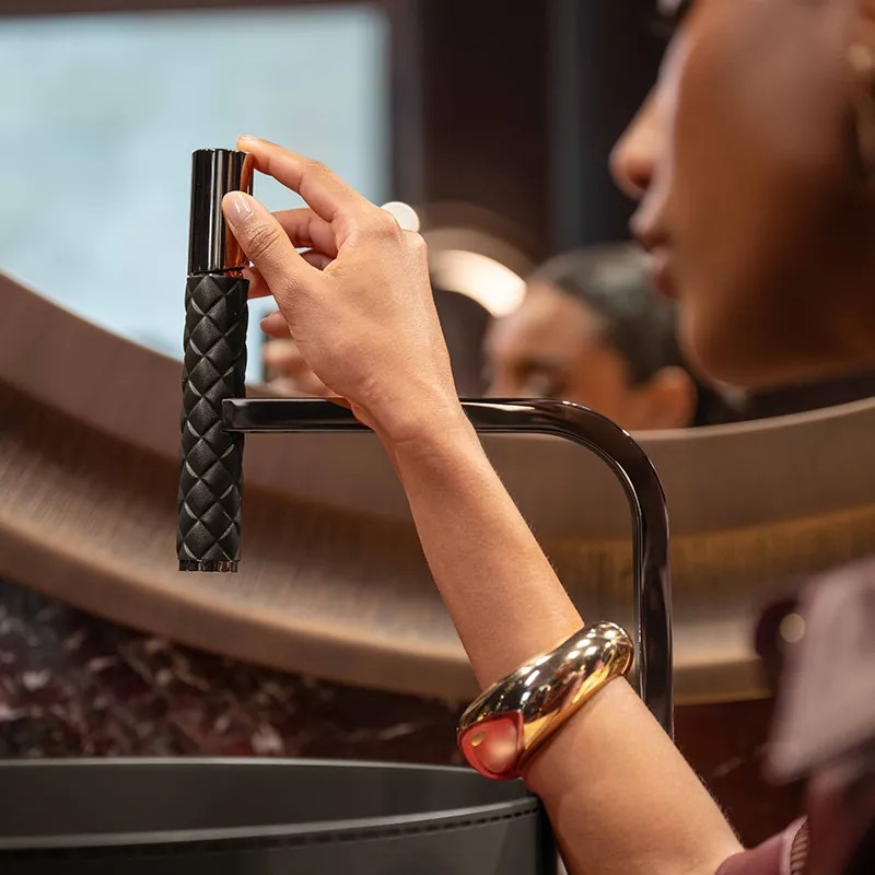 GESSI Pelle Tressé Opbouw wastafelkraan met Sospeso uitloop
