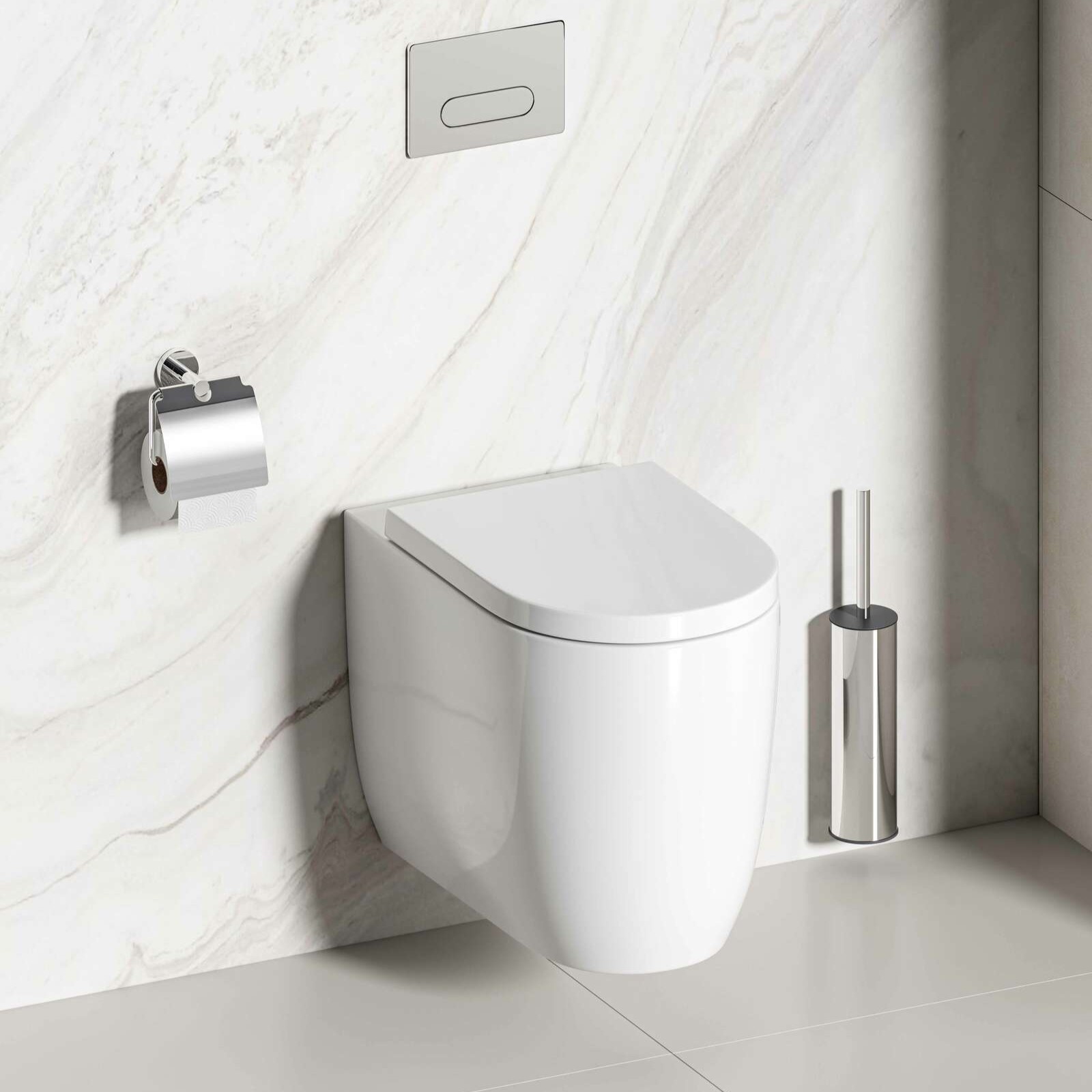 Luca Sanitair Toiletborstel met houder voor wandmontage